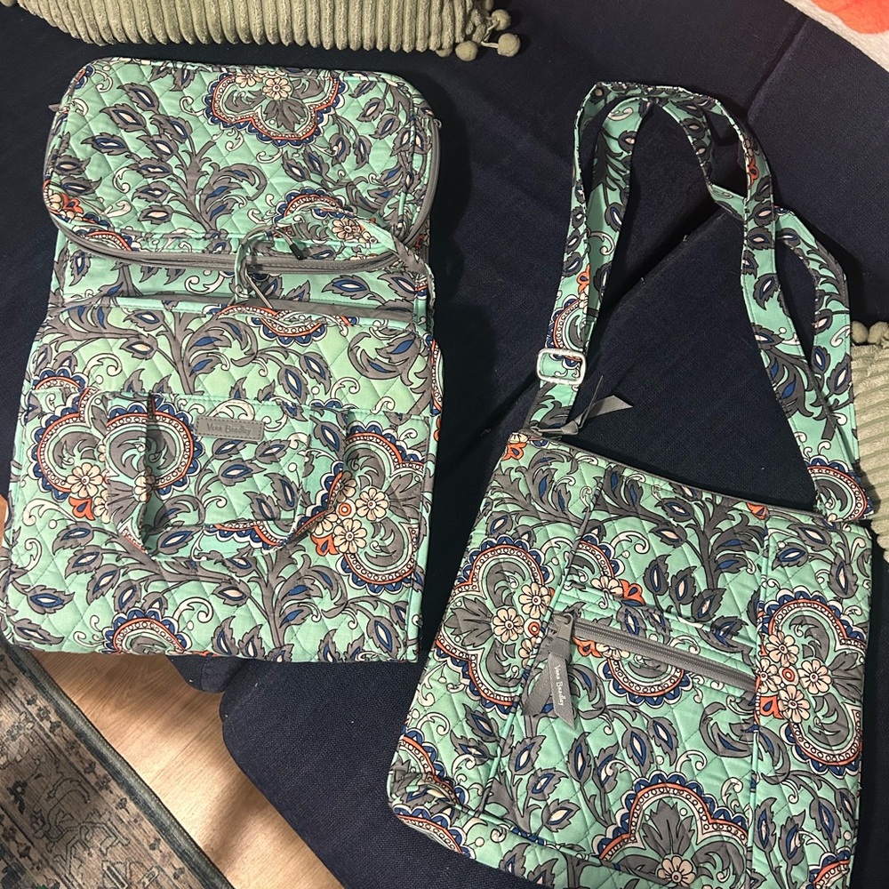 Vera Bradley bag & hanging organizer Bundle- see description